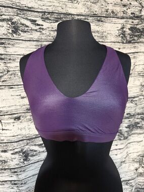 Victoria's Secret Deep Purple V-Neck Sports Bralette